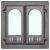 Дверка каминная LK-301  2-створчатая со стеклом 410*410мм-посад.,500*500мм-фасад. (окр)  19,5кг *