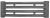 Решетка колосниковая бытовая РУ-7   300*100*30мм (2,5кг)