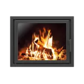 Дверка каминная со стеклом №680 Везувий 635*495-посад.680*540-фасад(23,5кг) (Антрацит)