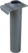Труба с заслонкой ТЗ-800 дл. 800 мм Ду 130 мм (для печи АТБ) 
