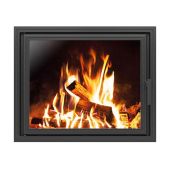 Дверка каминная со стеклом №750 Везувий 705х565 посад 750х610 фасад  (окраш.Антрацит)